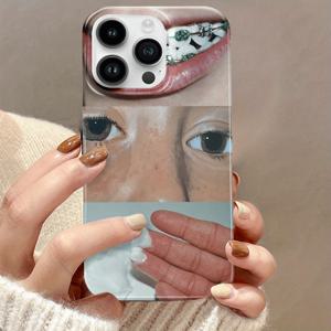 TEMU 아이폰 16/15/14/13/12/11/7/8/PLUS/PRO/PROMAX/MINI/XMAX XR X/XS/s2/se3에 적합한 창의적이고 귀여운 만화 패턴 폰 케이스, 밝고 현실적인 패턴의 하드 쉘 폰 케이스로 충격 방지 기능이 모두 포함되어 있습니다