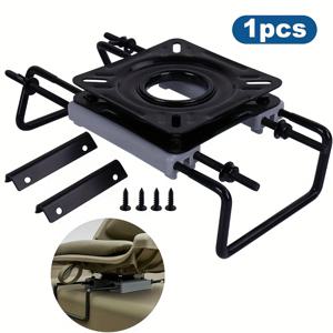 TEMU 보트 시트 베이스, 360도 회전 클램프 베이스, 보트 시트 설치용 존 보트 액세서리, 조절 가능 14.8-21.7인치, 블랙 파우더 코팅 스틸, 존 보트에 적합