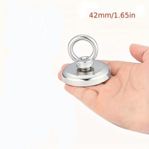 TEMU 360파운드 낚시용 자석, 매달기 링 포함, 강과 자석 낚시용 둥근 자석, 잠수 인양용 카운터싱크 홀