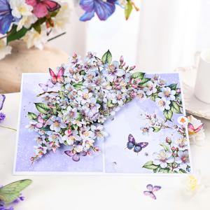 TEMU 보라색 배롱 나비가 돋보이는 아름다운 디자인의 3D 카드. 생일, 발렌타인데이, 어버이날을 축하하는 데 이상적입니다. 아내, 친구, 할머니를 위한 훌륭한 선물 선택입니다.