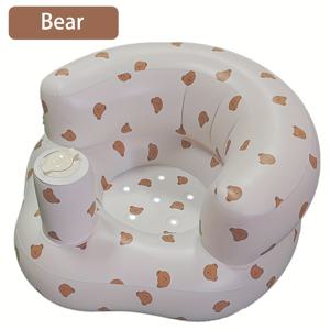 TEMU 1개 카툰 인플레이터블 시트 내장형 에어 펌프 포함, 휴대용 인플레이터블 유아용 의자 3-36개월 적합, 실내외 휴대가 편리한 소파. 비치 소파