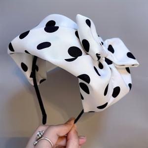 TEMU 1개/3개 세트 우아한 블랙 앤 화이트 도트 새틴 헤어밴드 - 통기성, 가벼움, 편안한 헤어 액세서리, 웨딩, 파티, 생일에 적합 - 패션 싱글 피스