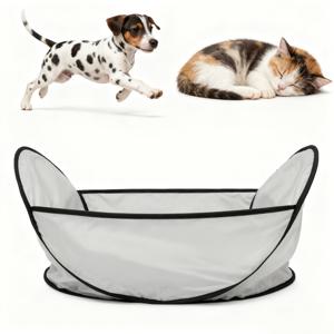 TEMU 애완동물 털 클리핑 백 수집기 | 애완동물 털이 땅에 떨어지지 않도록 방지하는 애완동물 면도 코트, 가정용 강아지 및 고양이 털 클리핑 백, 휴대용 애완동물 그루밍 텐트