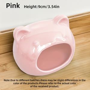 TEMU 여름용 골든 햄스터 냉각 패드, 세라믹 둥지, 팬, 천연 소형 쿨룸, 작은 동물들을 위한 쉼터 및 침구 제공, 거실 및 침실 장식에 적합한 수족관 애완동물 용품