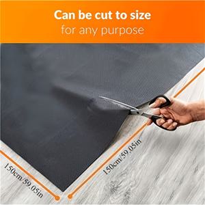 TEMU 1개 올웨더 멀티퍼포즈 600D 옥스포드 PVC 코팅 초고강도 짐매트, 미끄럼방지 신발바닥 라이너, 차량 트렁크용 보호 바닥패드, 캠핑 주방 매트, 반려동물 친화적 강아지 크레이트 매트 - DIY 커팅 가능