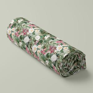 TEMU 1pc 39*59인치 100X150cm 클래식하고 로맨틱한 꽃 식물 요소 조합, 100% 폴리에스터 원단, DIY 수제 프로젝트, DIY 지갑 만들기, 수제 DIY 수제 원단 홈 장식, 공예가에게 필수, 베개/ 테이블 클로스/ DIY 지갑, 선물에 적합