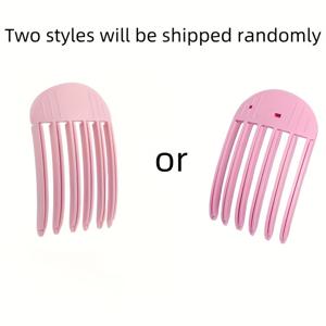 TEMU 하이 크라운 & 이마용 6치 볼륨 헤어 클립 1팩 - 골드 액센트가 있는 무흔 플라스틱 빗, 곱슬 및 직모 스타일링에 완벽한 여성용 헤어 액세서리