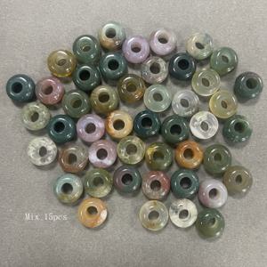 TEMU 자연석 인도 4*10mm 큰 구멍 비즈, 주얼리 제작에 적합, 목걸이, 귀걸이, 팔찌 및 선물용