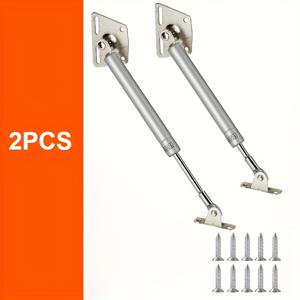 TEMU 2팩 100N/22LBS 드롭다운 가스 스트럿 - 헤비듀티 조절 가능한 마운팅 브래킷, 접이식 책상, 플랩 뚜껑, 캐비닛 및 수납 솔루션용 슬로우 클로즈 스프링, 캐비닛 하드웨어, 언더카운터 지지대, 부드러운 작동