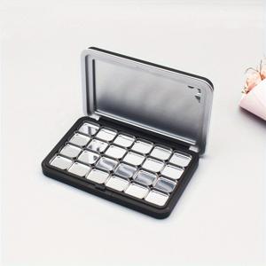 TEMU 1pc 12/24 그리드 네일 오일 접착제 포장 상자 채워진 페인트 접착제 아이 섀도우 네일 폴리시 솔리드 저장 비어 있는 상자 네일 아트 컬러 사진 치료 접착제 컬러 팔레트 휴대용 워터 컬러 저장 용기 야외 아트 페인팅
