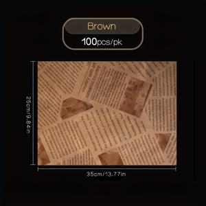 TEMU 100장 베이킹 페이퍼, 트레이 라이너, 방지기름 종이, 상업용 방지기름 종이, 버거와 샌드위치용 왁스페이퍼, 에어프라이어 바구니 라이너, 피자 빵 BBQ 피크닉 파티용 식품 포장|에어프라이어