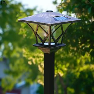 TEMU 새로운 1.5미터 사각 디자인 태양광 램프. 밝은 텅스텐 전구가 특징입니다. 이 이중 사용 태양광 LED 정원등은 반매립형 플라스틱 가로등이며, 광택된 표면으로 땅에 꽂거나 행잉 조명으로 적합합니다. 아이디어