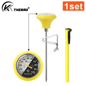 TEMU 1개 KT 스테인리스 커피 & 우유 온도계 - 스레드 프로브, 대형 다이얼, 바리스타용, 주방 및 가정용 - 내구성 있는 음료 온도계 (32°F ~ 212°F), 쉬운 읽기 다이얼, 신뢰할 수 있는 성능, 주방 전문가용