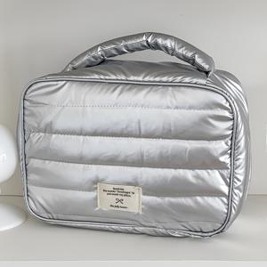 TEMU 한국식 멀티 기능 메이크업 & 여행 정리함 - 대용량 화장품 수납 다용도 파우치, 휴대용 화장품 가방, 일상용, 여행, 체육관, 스타일리시 뷰티 스토리지