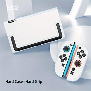 TEMU 닌텐도 스위치 2 2025 하드 쉘 보호 케이스 - 조절식 거치대 & 미끄럼방지 그립, 견고한 내구성 디자인, 정밀 버튼 커트아웃 – 게임과 여행에서 향상된 다각도로 감상하는 경험