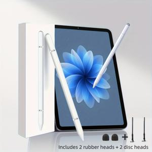 TEMU 3-in-1 자석식 정전식 펜, 아이패드/ 터치스크린용 범용 , 정확한 그림 및 서명 도구, 미끄럼 방지 댐핑 디자인, 미스터치 방지, 배터리 불필요, 학생 사무실 드로잉 필수품, 멀티 호환