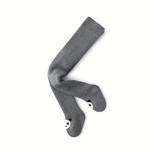 TEMU 어린이용 겨울 보온 판다 패턴 타이츠 1개입, 유아 및 어린이용 귀여운 만화 캐릭터 보온 레깅스