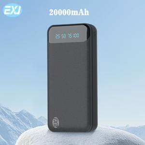 TEMU EXJ 대용량 휴대용 보조배터리 10000-20000mAh, 5V2.1A 휴대용 USB 충전기, LED 및 디지털 디스플레이 화면, iOS/Android 기기 호환, 2xUSB 출력, Type-C/Micro 입력, 안전하고 안정적인 폴리머 리튬 배터리, 크리스마스 선물, 새해 선물|보조배터리|보조배터리20000