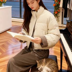 TEMU 한국 스타일 여성 겨울 코트, 루즈하고 편안한 고급 퍼퍼 재킷, 귀여움, 방풍, 따뜻함