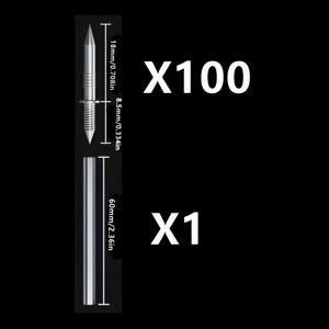 TEMU 100개 양방향 투명 킥 네일, 바닥장식판, 벽, 가구에 적합 - 아연 도금 철재 재질, 부드러운 샤프트로 설치가 용이하며, 추적 제거 도구가 필요 없음, 가구 조립에 완벽