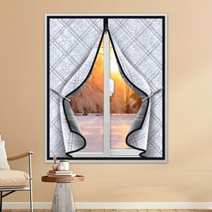 TEMU 이 알루미늄 커튼은 가을, 겨울철용으로, 지퍼가 있어 따뜻함과 추위로부터의 보호를 제공합니다. 단열재로 기능하며, 방 분리대, 햇빛 가리개, 방음막으로도 사용할 수 있습니다.