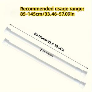 TEMU 드릴이 필요 없는 텐션 커튼봉 2개 세트, 임차인 또는 좁은 공간에 적합한 조절 가능한 짧은 스프링 봉, 창문, 욕실, 캐비닛, 옷장 및 작은 커튼과 호환 가능|커튼봉