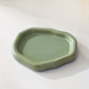 TEMU 1개 세라믹 비정형 욕실 수납 트레이, 주얼리 정리함, 창의적인 소품 수납 용기, 두꺼운 디자인, 세라믹 소재, 욕실 카운터탑용, 아로마테라피 캔들, 귀걸이, 목걸이 및 기타 액세서리 수납