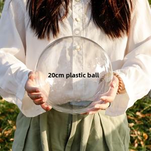 TEMU 7.87인치/(20cm) 초대형 장식용 행잉 볼, 낙하 방지에 내구성이 뛰어난 소재, 파티 및 호텔 장식을 위한 구형 크리스마스 볼