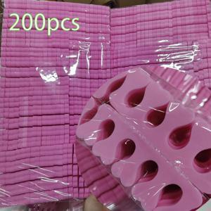 TEMU 200개 부드러운 스펀지 발가락 분리기 매니큐어 액세서리 발가락 스플리터 매니큐어 연습용 발 보조기구 네일 아트 살롱 도구 스펀지 분리기