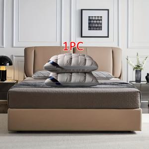 TEMU 럭셔리 5성급 호텔 베개 - 깊은 수면 및 목 지지용, 무붕괴 코어, 코랄 플로크 커버 (현대식 침대 베개, 손세탁 전용, 등/옆으로 자는 사람 다용도)