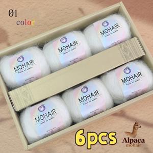 TEMU 럭셔리 번들 6개입 / 150g 알파카 울 혼방 모헤어 실, 부드럽고 피부에 친화적, 자극 없음, 패션 스웨터, 레이스 가디건, 스카프, 모자, 숄, 의류 액세서리에 적합, 수제 액세서리 실, 패션 실 세트, 고품질 섬유, 매끄러운 실 소재, 스웨터 만들기 키트, 패션 디자이너와 공예 애호가를 위한