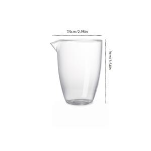 TEMU 1개 스파우트 유리 공도 컵, 내열 유리 와인 용품, 붕규산 유리 티 세트, 유리 화이트 컵, 모던 유리제품, 다기능 내구성 유리 컵, 차 및 커피 제조에 매우 적합, 차 제조, 커피 제조