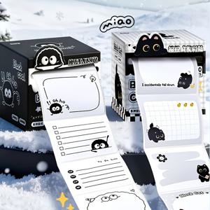 TEMU 2개 (40장/박스) 귀여운 물건 뽑아쓰는 스티커 메모지 - 접착식 북마크, 광택 매끄러운 종이, 학교, 사무실, 플래너, 저널 정리용 - 귀여운 메모 패드