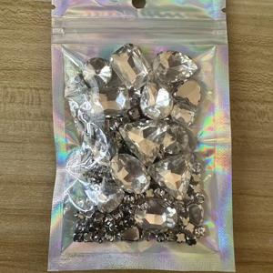 TEMU 투명 박음질용 라인석, 130개, 금속 뒷면 프롱 세팅 박음질용 집게 라인석, 혼합 모양 박음질용 유리 보석, 주얼리, 의류, 코스튬, 신발, 드레스, 의상용