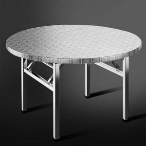 TEMU 다용도 접이식 식탁 원형 식탁 스텐 테이블 불판 테이블-접이식 원형 테이블 식탁 폴딩 원탁 거실 주방 이동식 대형 확장형 공간활용,조립 불필요, 내구성 강한 일단계 가장자리, 실내/실외용, 가정·레스토랑·카페·파티용, 쉽게 세척 가능 & 부식 방지, 슬림한 마감, 휴대용 가구, 야외 활동 애호가를 위한 튼튼한 제품