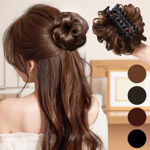 TEMU 볼륨 올림머리 가발 집게핀, 헤어핀, 여성 똥머리 머리핀, 자연스러운 컬러 웨이브, 묶음 가발 집게삔, 펌 가발 헤어 클립, 업스타일