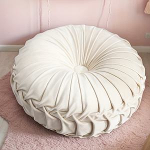 TEMU 1개 라운드 노르딕 소파 쿠션 - 지퍼 클로저가 있는 100% 폴리에스터 휠 베개, 손세탁 전용, 베이 윈도우 및 침실 홈 데코용 멀티컬러 옵션