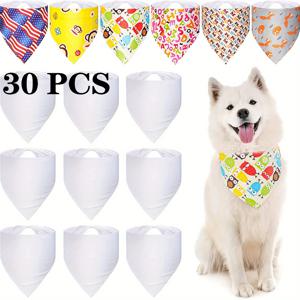 TEMU 서브리메이션 펫 반다나 열전달 세탁 가능한 삼각형 개 스카프 서브리메이션 빈 DIY 삼각형 개 비브 열 프레스 펫 삼각형 비브 케릭핏 액세서리 개 강아지 고양이용
