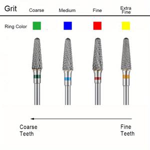 TEMU 네입 텅스텐 스틸 초경 네일 드릴 비트 (네일 젤 제거, 광택, 네일 팁 클리닝용), 3/32인치 생크, 전동 네일 파일 및 발톱 치아 연마에 적합