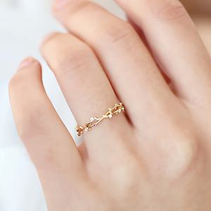 TEMU 여성용 S925 실버 반지, 한국 및 일본 스타일, 미니멀, 빈티지, 고급스러운 감성의 패셔너블하고 달콤하며 우아한 디자인, 숲 테마 장면에서 다재다능하게 착용하기에 완벽, 케이스 없음