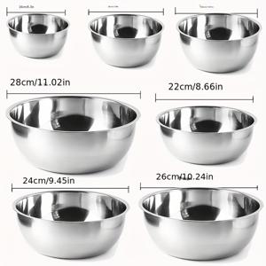 TEMU 7개 믹싱 볼 컬렉션 (믹싱 바인, 샐러드 볼, 수프 볼 포함), 다용도 세트, 베이킹 도구, 조미료 도구, 밀가루 볼