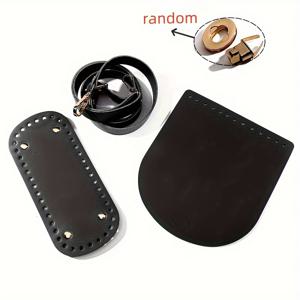 TEMU DIY 가방 만들기 키트: 3개 PU 바닥, 편안한 끈 조절 가능한 어깨끈 포함, 수제 백에 적합