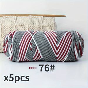 TEMU 500g/5개 8-겹 아크릴 혼방 실, 두꺼운 부드러운 스웨터 스카프 뜨개질용
