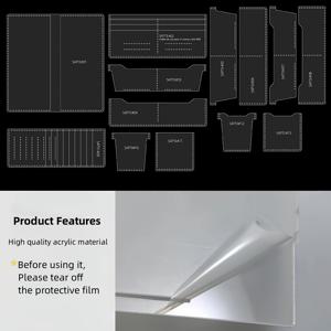 TEMU 13개 롱 지갑 아크릴 템플릿 가죽 패턴 몰드, 수제 지갑 제작 도구, 내구성 좋은 가죽 공예 부자재, DIY 지갑 제작