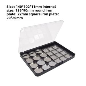 TEMU 사각형 모양의 자석 컬러 팔레트, 형광 펜, 아이섀도우, 립스틱, 파우더 블러셔 보관에 이상적입니다.