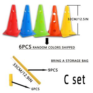 TEMU A/C/D/E 세트 선택 가능 - 축구 민첩성 훈련 허들 - PE 민첩성 훈련 장비, 조절 가능한 콘 사인과 점핑 로드 포함, 남녀 공용 야외 스포츠 민첩성 훈련용