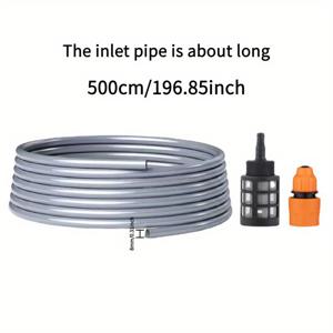 TEMU 수입 호스 포함 세차 건 - 자동 주입식 3/4인치, 5미터 키트 - 퀵 커넥터 및 필터 포함, 세차 장비 - 고압 세척기용 흡입 호스 세트, 배터리 불필요 - 충전 불필요|물총