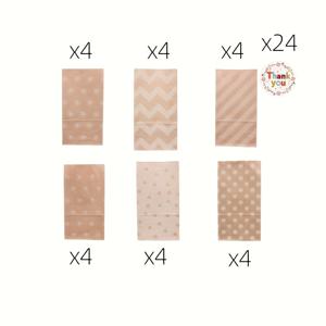 TEMU 48개입 (선물 가방 24개 + 스티커 24개) 갈색 크라프트 종이 선물 가방 (스티커 포함) - 생일, 결혼식, 발렌타인데이, 부활절 축하, 커피 가방, 작은 선물 가방, 파티 답례품으로 완벽