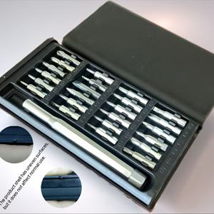 TEMU 25-in-1 다기능 정밀 드라이버 세트, 휴대폰 및 태블릿 분해 및 수리를 위한 적합, 다양한 내구성 플라스틱 드라이버 헤드 포함, Torx 및 마그네틱 Phillips 드라이버 헤드가 있는 정밀 드라이버 세트