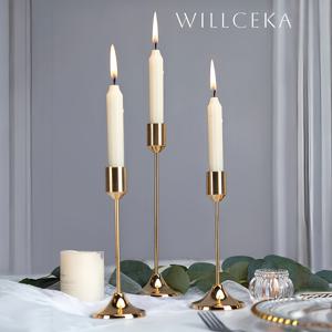 TEMU 3개 메탈 양초 홀더, 크리스마스 및 할로윈 테이블 장식, 캔들 라이트 저녁 식사 사진 촬영 소품, 결혼 기념일 장식, 가정 및 호텔 장식, 생일 선물, 센터 테이블 장식, 결혼식, 케이터링, 파티에 적합